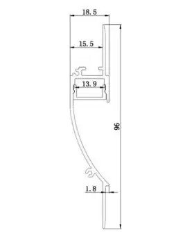 Plaster In Wall Washing Profile - Wall Washing 3m
