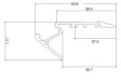 (image for) Aluminium Stair Profile Uplit - 2.5m