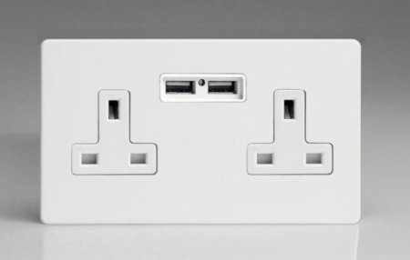 (image for) Varilight 2G USB + Unswitched Socket XDQ5U2WS