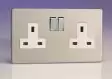 Varilight 2G 13amp Switched Socket- white inserts– XDS5WS