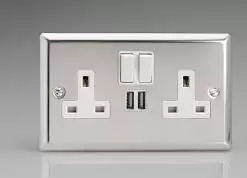 Varilight 2G USB + Switched Socket XC5U2SW